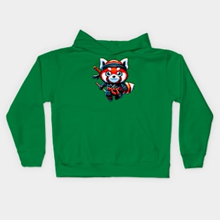 Ninja Red Panda Kids Hoodie